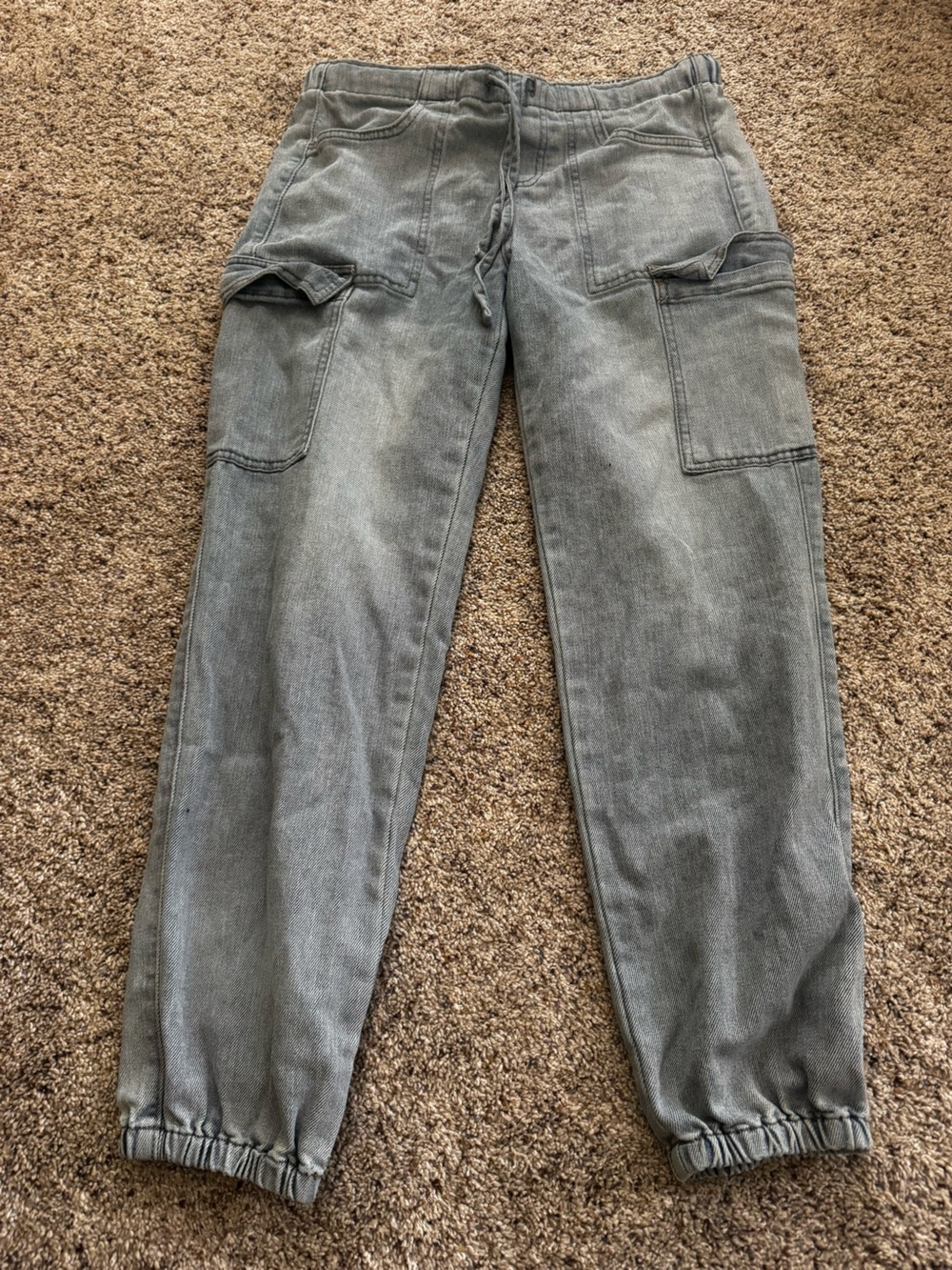 No Boundaries Denim Cargo Joggers